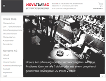 Tablet Screenshot of novatime.ch